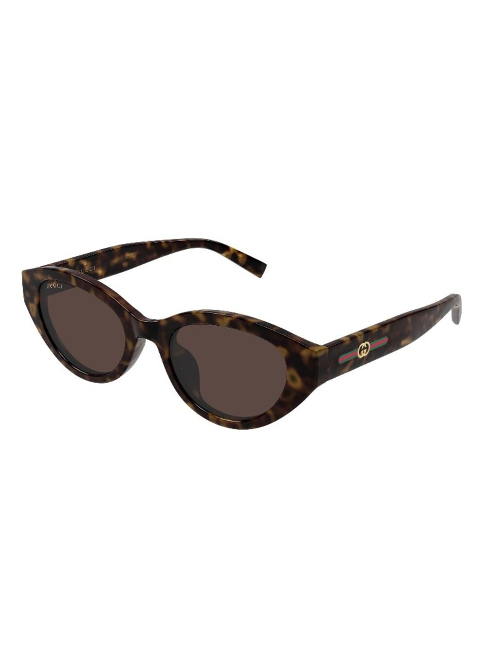 New Gucci Women's Sunglasses Havana Brown Lens Injected Frame GG2105SA 002 52